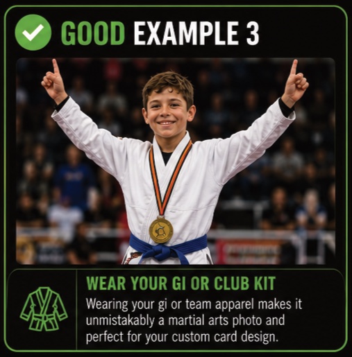 Good: wear your gi or club kit